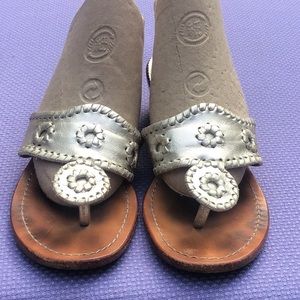 Jack Rogers sliver toned Sandals